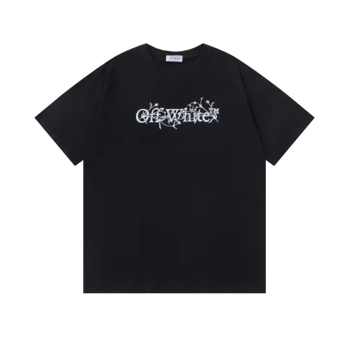 Off-White T-Shirts Short Sleeved For Unisex #1412184 $32.00 USD, Wholesale Replica Off-White T-Shirts