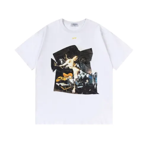 Off-White T-Shirts Short Sleeved For Unisex #1412185 $32.00 USD, Wholesale Replica Off-White T-Shirts