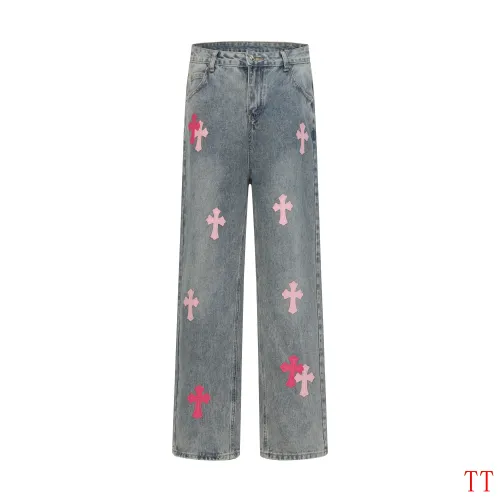 Replica Chrome Hearts Jeans For Men #1412467 $60.00 USD for Wholesale