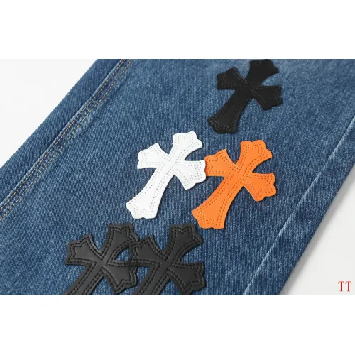 Replica Chrome Hearts Jeans For Men #1412474 $60.00 USD for Wholesale