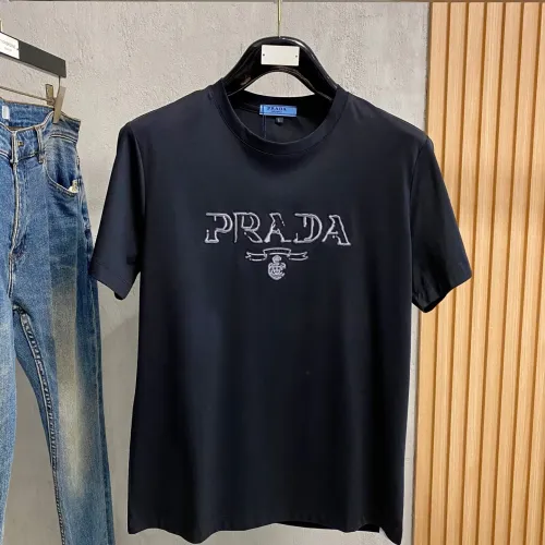 Prada T-Shirts Short Sleeved For Men #1412489 $76.00 USD, Wholesale Replica Prada T-Shirts