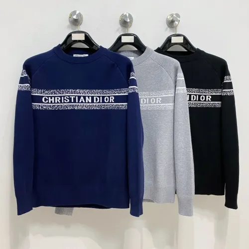 Replica Christian Dior Sweaters Long Sleeved For Men #1412724 $85.00 USD for Wholesale