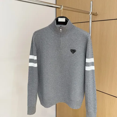 Prada Sweaters Long Sleeved For Men #1412769 $92.00 USD, Wholesale Replica Prada Sweaters