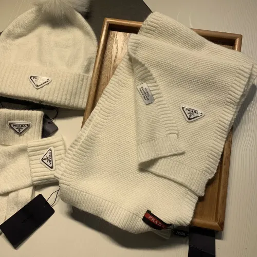 Replica Prada Hat and Scarf and Glove Set #1413070 $76.00 USD for Wholesale