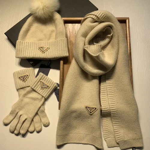 Replica Prada Hat and Scarf and Glove Set #1413071 $76.00 USD for Wholesale