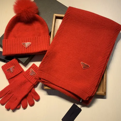 Prada Hat and Scarf and Glove Set #1413072 $76.00 USD, Wholesale Replica Prada Hat and Scarf and Glove Set