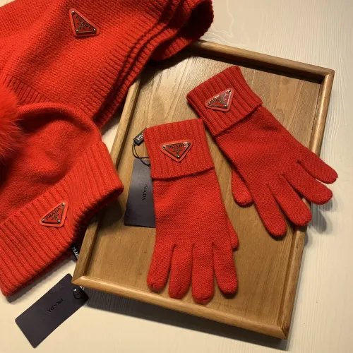 Replica Prada Hat and Scarf and Glove Set #1413072 $76.00 USD for Wholesale