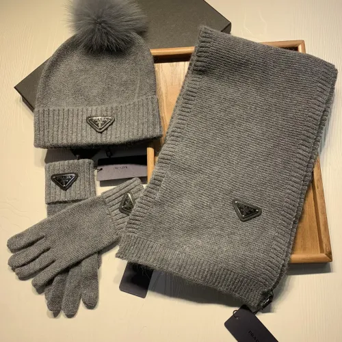 Prada Hat and Scarf and Glove Set #1413073 $76.00 USD, Wholesale Replica Prada Hat and Scarf and Glove Set