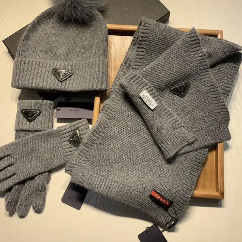 Replica Prada Hat and Scarf and Glove Set #1413073 $76.00 USD for Wholesale