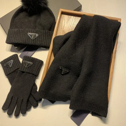 Replica Prada Hat and Scarf and Glove Set #1413074 $76.00 USD for Wholesale