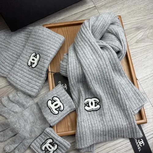 Replica Chanel Hat and Scarf and Glove Set #1413101 $72.00 USD for Wholesale