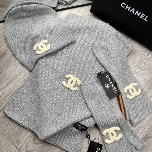 Chanel Hat and Scarf and Glove Set #1413112 $72.00 USD, Wholesale Replica Chanel Hat and Scarf and Glove Set