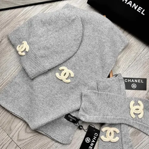 Replica Chanel Hat and Scarf and Glove Set #1413112 $72.00 USD for Wholesale