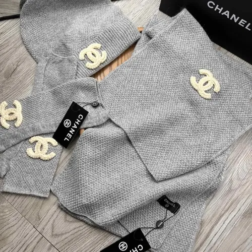 Replica Chanel Hat and Scarf and Glove Set #1413112 $72.00 USD for Wholesale