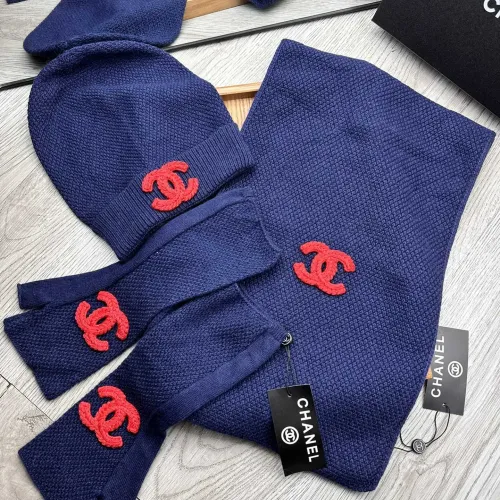 Replica Chanel Hat and Scarf and Glove Set #1413113 $72.00 USD for Wholesale
