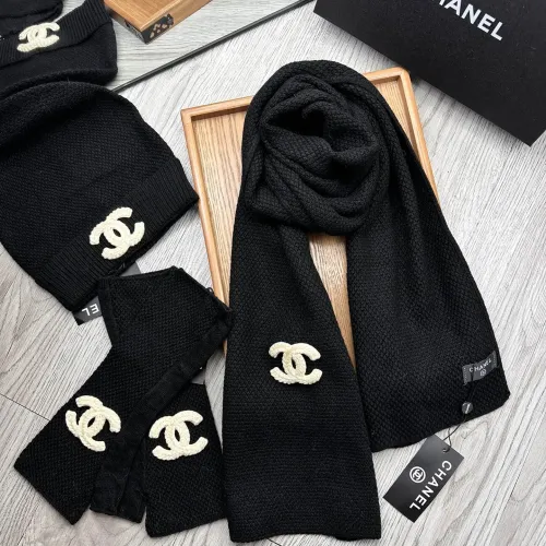Replica Chanel Hat and Scarf and Glove Set #1413115 $72.00 USD for Wholesale