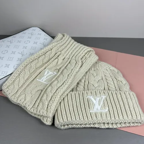 Louis Vuitton LV Hat and Scarf Set #1415424 $42.00 USD, Wholesale Replica Louis Vuitton LV Hat and Scarf and Glove Set