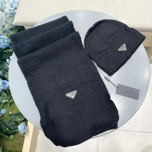 Prada Hat and Scarf Set #1415790 $64.00 USD, Wholesale Replica Prada Hat and Scarf and Glove Set