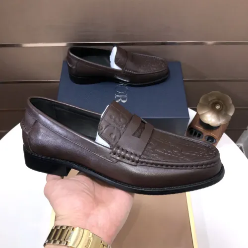 Replica Christian Dior Leather Shoes For Men #1415799 $100.00 USD for Wholesale
