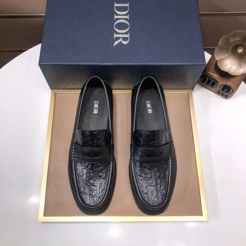 Replica Christian Dior Leather Shoes For Men #1415800 $100.00 USD for Wholesale