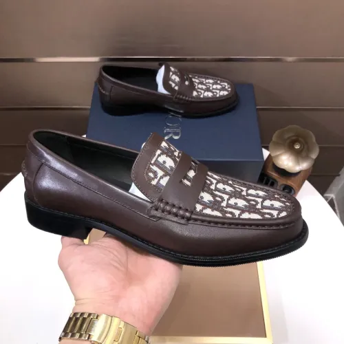 Replica Christian Dior Leather Shoes For Men #1415801 $100.00 USD for Wholesale