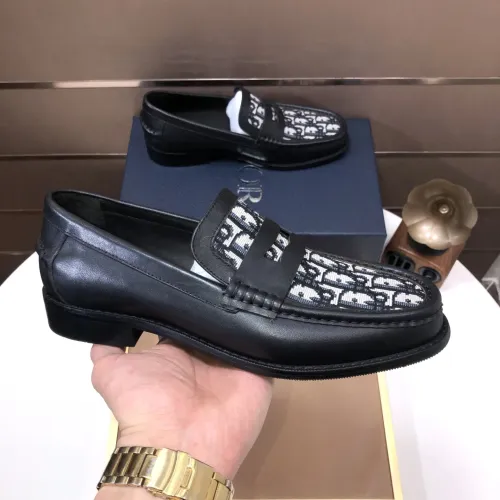 Replica Christian Dior Leather Shoes For Men #1415802 $100.00 USD for Wholesale