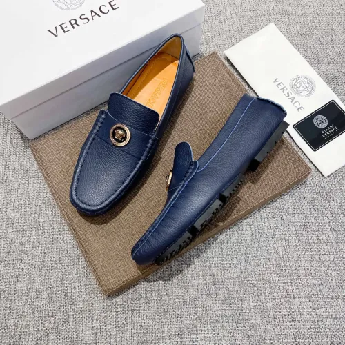 Versace Leather Shoes For Men #1416055 $85.00 USD, Wholesale Replica Versace Leather Shoes