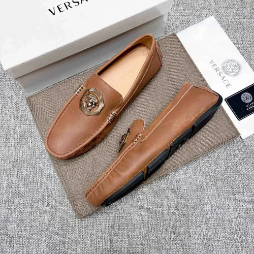 Versace Leather Shoes For Men #1416057 $85.00 USD, Wholesale Replica Versace Leather Shoes
