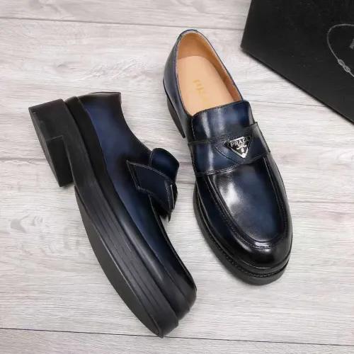 Replica Prada Leather Shoes For Men #1416118 $100.00 USD for Wholesale