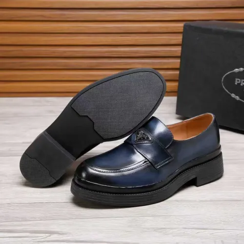 Replica Prada Leather Shoes For Men #1416118 $100.00 USD for Wholesale