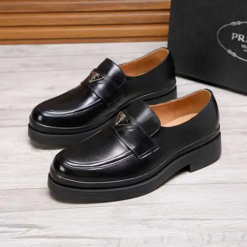 Prada Leather Shoes For Men #1416119 $100.00 USD, Wholesale Replica Prada Leather Shoes