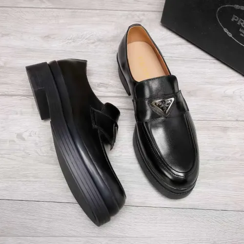 Replica Prada Leather Shoes For Men #1416119 $100.00 USD for Wholesale