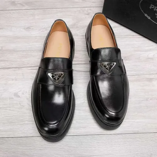 Replica Prada Leather Shoes For Men #1416119 $100.00 USD for Wholesale