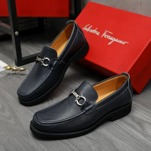 Replica Salvatore Ferragamo Leather Shoes For Men #1416443 $98.00 USD for Wholesale