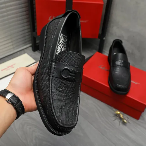 Replica Salvatore Ferragamo Leather Shoes For Men #1416446 $98.00 USD for Wholesale
