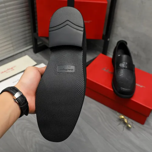 Replica Salvatore Ferragamo Leather Shoes For Men #1416446 $98.00 USD for Wholesale