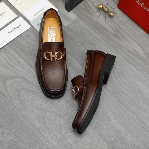Salvatore Ferragamo Leather Shoes For Men #1416447 $98.00 USD, Wholesale Replica Salvatore Ferragamo Leather Shoes