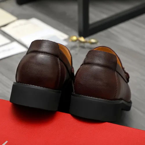 Replica Salvatore Ferragamo Leather Shoes For Men #1416447 $98.00 USD for Wholesale