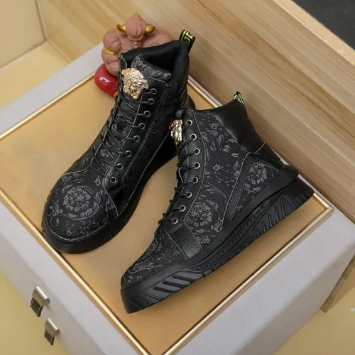 Replica Versace High Tops Shoes For Men #1416495 $85.00 USD for Wholesale