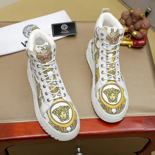 Replica Versace High Tops Shoes For Men #1416497 $85.00 USD for Wholesale