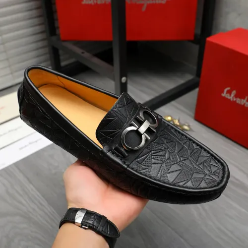 Replica Salvatore Ferragamo Leather Shoes For Men #1416525 $76.00 USD for Wholesale