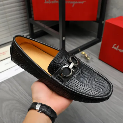 Replica Salvatore Ferragamo Leather Shoes For Men #1416526 $76.00 USD for Wholesale