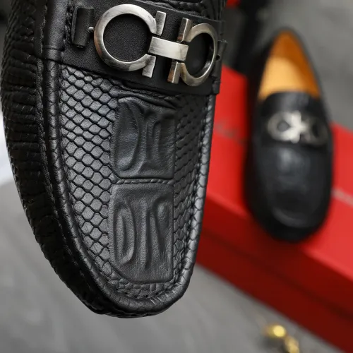 Replica Salvatore Ferragamo Leather Shoes For Men #1416526 $76.00 USD for Wholesale