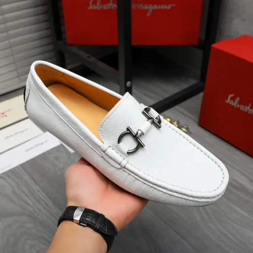 Replica Salvatore Ferragamo Leather Shoes For Men #1416527 $76.00 USD for Wholesale