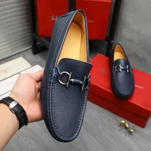 Replica Salvatore Ferragamo Leather Shoes For Men #1416528 $76.00 USD for Wholesale