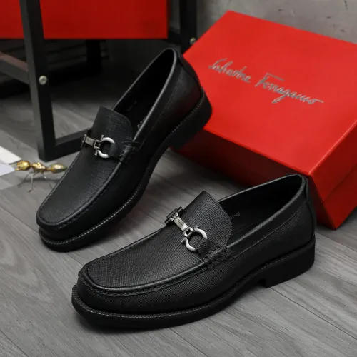 Replica Salvatore Ferragamo Leather Shoes For Men #1416533 $96.00 USD for Wholesale