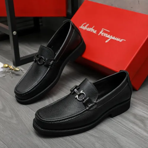 Salvatore Ferragamo Leather Shoes For Men #1416537 $96.00 USD, Wholesale Replica Salvatore Ferragamo Leather Shoes