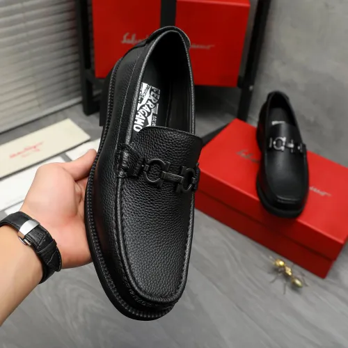 Replica Salvatore Ferragamo Leather Shoes For Men #1416537 $96.00 USD for Wholesale