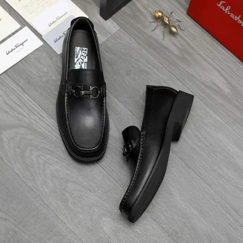 Replica Salvatore Ferragamo Leather Shoes For Men #1416539 $96.00 USD for Wholesale