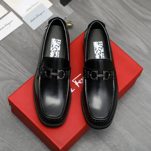 Replica Salvatore Ferragamo Leather Shoes For Men #1416540 $96.00 USD for Wholesale
